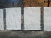 6' Commercial Galvanized Chain Link Fence with White Vinyl Slats for Semi-Privacy
