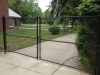 Black Vinyl Coated Chain Link Residential Fence and Gate