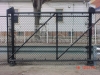 6' Black Galvanized Heavy Duty Cantilever Fence with Additional Gate Support