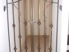Custom Interior Arched Iron Hallway Gate, with Basket/Grape Details