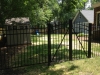 Double Aluminum Arched Garden Cantilever Gate with Spears