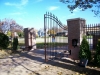 Iron gate and fence DG-F50, arched and spears