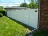 White Kingston Vinyl Privacy Fence with Flat Post Caps