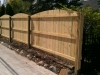 Western Red Cedar Convex Privacy Fence, Dog Eared Style Posts